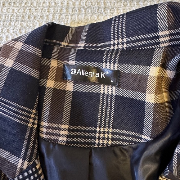 Plaid Blazer in Navy/Brown - Small - Picture 4 of 8